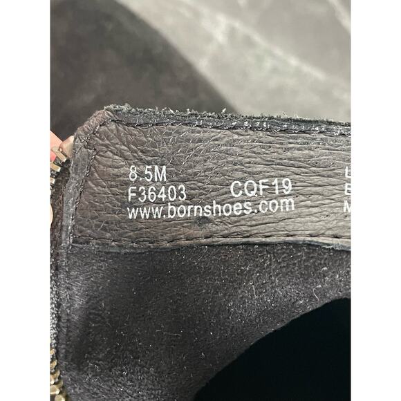 BORN Women's Bessie Bootie Black Suede 8.5M moto boho - Picture 4 of 10